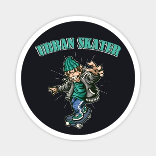 Urban Skater Monkey Kids Gift Magnet